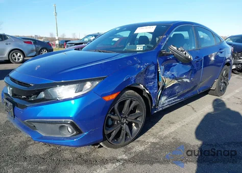 2021 Honda Civic Sport z USA, uszkodzony, nr VIN 2HGFC2F89MH547555